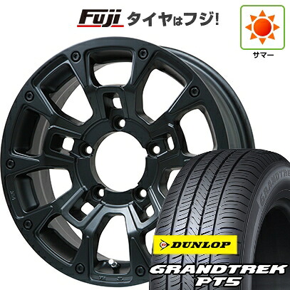 【新品】ジムニーシエラ/ジムニーノマド 夏タイヤ ホイール4本セット 215/70R16 ダンロップ グラントレック PT5 ビッグウエイ B-LUGNAS BRD(マットブラック) 5.5J 16インチ(送料無料)｜フジコーポレーション