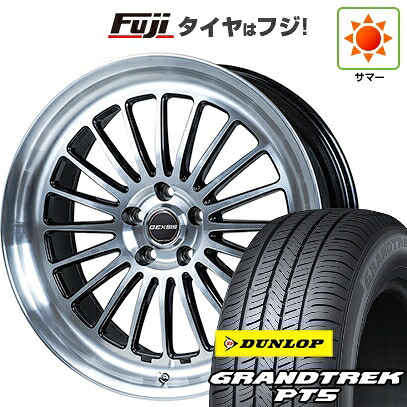 【新品国産車用5穴114.3】 夏タイヤ ホイール4本セット 225/55R19 ダンロップ グラントレック PT5 モンツァ ジェクシス GF020 7J 19インチ(送料無料)