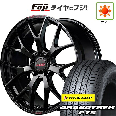 【新品国産車用5穴114.3】 夏タイヤ ホイール4本セット 225/55R19 ダンロップ グラントレック PT5 RAYS レイズ ホムラ 2X7FT SPEC-M 7J 19インチ(送料無料)