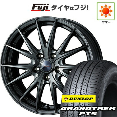 【新品国産車用5穴114.3】 夏タイヤ ホイール4本セット 225/55R19 ダンロップ グラントレック PT5 WEDS ウェッズ ヴェルバ スポルトII 7.5J 19インチ(送料無料)
