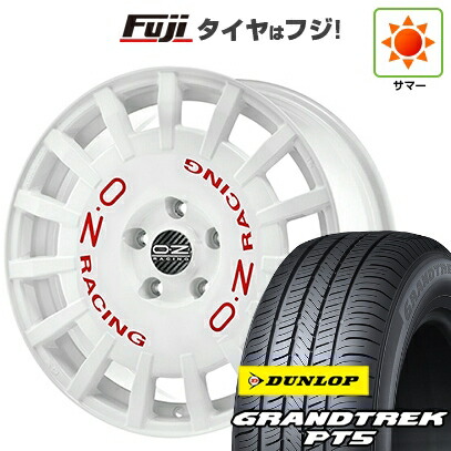 【新品】デリカD5 夏タイヤ ホイール4本セット 225/70R16 ダンロップ グラントレック PT5 OZ ラリーレーシング 7J 16インチ(送料無料)