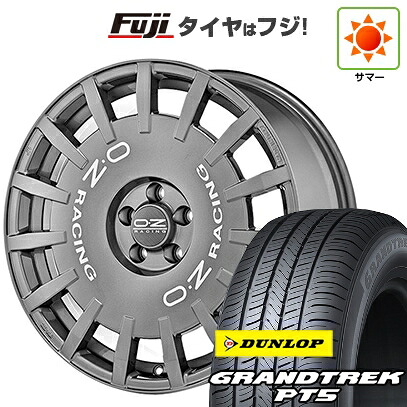 【新品国産車用5穴114.3】 夏タイヤ ホイール4本セット 225/55R19 ダンロップ グラントレック PT5 OZ ラリーレーシング 8J 19インチ(送料無料)|フジコーポレーション