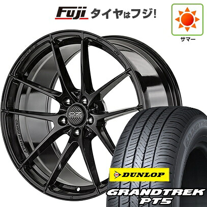 【新品国産車用5穴114.3】 夏タイヤ ホイール4本セット 225/55R19 ダンロップ グラントレック PT5 OZ レッジェーラHLT 8J 19インチ(送料無料)