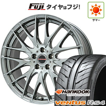 【新品国産車用5穴100】 夏タイヤ ホイール4本セット 215/45R17 ハンコック ヴェンタス R-S4 Z232 ビッグウエイ レイシーン プラバ9M(クロームハイパーシルバー) 7J 17インチ(送料無料)