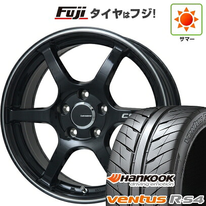 【新品国産車用5穴100】 夏タイヤ ホイール4本セット 215/45R17 ハンコック ヴェンタス R-S4 Z232 レアマイスター CS-V6(グロスブラック/ラインポリッシュ) 7J 17インチ(送料無料)