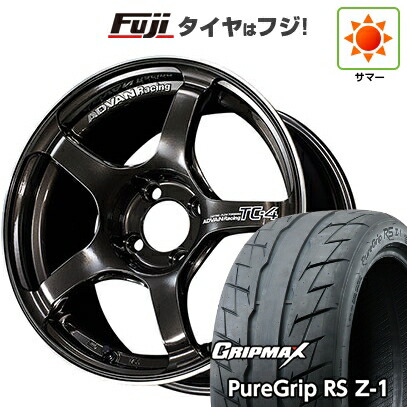 【新品国産車用5穴114.3】 夏タイヤ ホイール4本セット 205/55R16 グリップマックス ピュアグリップ RS Z-1(限定2023年製) ヨコハマ アドバンレーシング TC-4 7J 16インチ(送料無料)