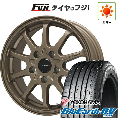 【パンク保証付き】【新品】セレナ 夏タイヤ ホイール4本セット 195/65R15 ヨコハマ ブルーアース RV-03 レアマイスター LMスポーツ LM-10R(ブロンズ) 6J 15インチ(送料無料)