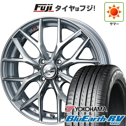 【パンク保証付き】【新品国産車用5穴114.3】 夏タイヤ ホイール4本セット 205/50R17 ヨコハマ ブルーアース RV-03 WEDS ウェッズ レオニス MX 6.5J 17インチ(送料無料)