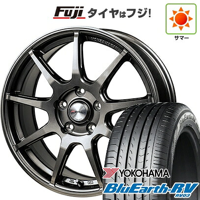 【パンク保証付き】【新品国産車用5穴114.3】 夏タイヤ ホイール4本セット 215/45R18 ヨコハマ ブルーアース RV-03 モンツァ Rバージョン FS99 8J 18インチ(送料無料)|フジコーポレーション