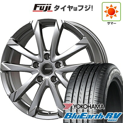 【パンク保証付き】【新品国産車用5穴100】 夏タイヤ ホイール4本セット 225/60R17 ヨコハマ ブルーアース RV-03 コーセイ クレイシズ GC36F 7J 17インチ(送料無料)
