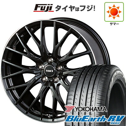 【パンク保証付き】【新品国産車用5穴114.3】 夏タイヤ ホイール4本セット 245/35R20 ヨコハマ ブルーアース RV-03 TOMS トムス(トヨタ車専用) TH05 8.5J 20インチ(送料無料)