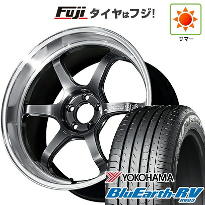 【パンク保証付き】【新品国産車用5穴100】 夏タイヤ ホイール4本セット 225/55R18 ヨコハマ ブルーアース RV-03 ヨコハマ アドバンレーシング R6 8J 18インチ(送料無料) 215,850円