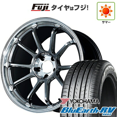【パンク保証付き】【新品国産車用5穴114.3】 夏タイヤ ホイール4本セット 245/40R19 ヨコハマ ブルーアース RV-03 ヨコハマ アドバンレーシング RZ-DF2 8.5J 19インチ(送料無料)|フジコーポレーション