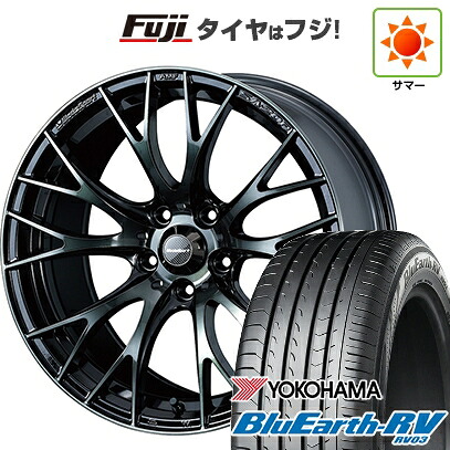 【パンク保証付き】【新品国産車用5穴114.3】 夏タイヤ ホイール4本セット 225/65R17 ヨコハマ ブルーアース RV-03 WEDS ウェッズスポーツ SA-20R 7.5J 17インチ(送料無料)