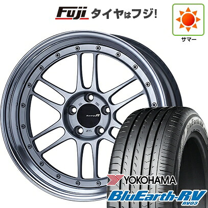 【パンク保証付き】【新品国産車用5穴114.3】 夏タイヤ ホイール4本セット 245/45R19 ヨコハマ ブルーアース RV-03 ENKEI エンケイ Racing Revolution RM-F1 9J 19インチ(送料無料)