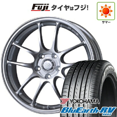 【パンク保証付き】【新品国産車用5穴114.3】 夏タイヤ ホイール4本セット 225/65R17 ヨコハマ ブルーアース RV-03 ENKEI エンケイ PerformanceLine PF01 7.5J 17インチ(送料無料)