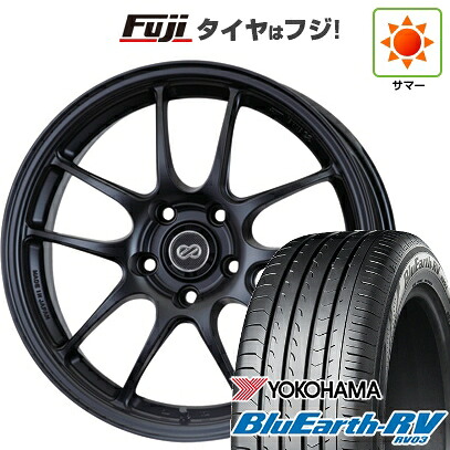 【パンク保証付き】【新品国産車用5穴114.3】 夏タイヤ ホイール4本セット 225/65R17 ヨコハマ ブルーアース RV-03 ENKEI エンケイ PerformanceLine PF01 7.5J 17インチ(送料無料)