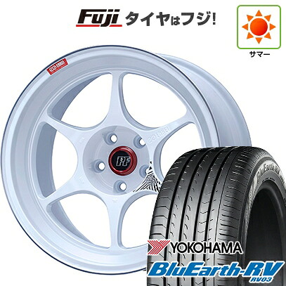 【パンク保証付き】【新品国産車用5穴114.3】 夏タイヤ ホイール4本セット 235/50R18 ヨコハマ ブルーアース RV-03 ENKEI エンケイ PerformanceLine PF06 マシニングホワイト 8.5J 18インチ(送料無料)｜フジコーポレーション