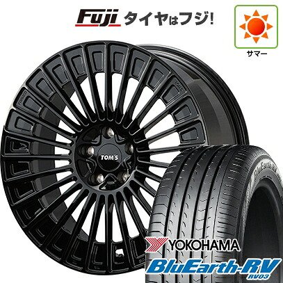 【パンク保証付き】【新品国産車用5穴114.3】 夏タイヤ ホイール4本セット 245/35R20 ヨコハマ ブルーアース RV-03 TOMS トムス(トヨタ車専用) TWF05 8.5J 20インチ(送料無料)
