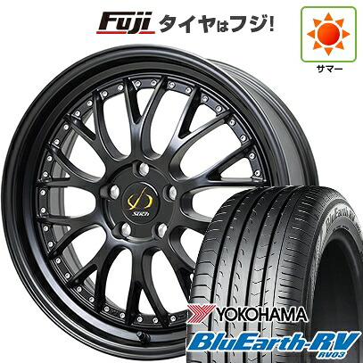 【パンク保証付き】【新品国産車用5穴114.3】 夏タイヤ ホイール4本セット 225/45R19 ヨコハマ ブルーアース RV-03 ホットスタッフ シュティッヒ メッシュNR 7J 19インチ(送料無料)｜フジコーポレーション