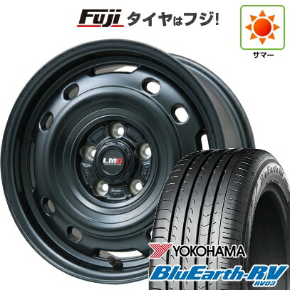 【パンク保証付き】【新品】シエンタ 2015-22 夏タイヤ ホイール4本セット 185/60R15 ヨコハマ ブルーアース RV-03 レアマイスター LMG OFF-STYLE 2 (マットブラック) 6J 15インチ(送料無料)|フジコーポレーション