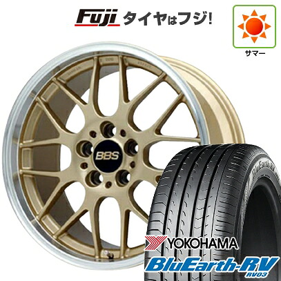 【パンク保証付き】【新品国産車用5穴114.3】 夏タイヤ ホイール4本セット 225/55R18 ヨコハマ ブルーアース RV-03 BBS JAPAN RG-R 8J 18インチ(送料無料)|フジコーポレーション