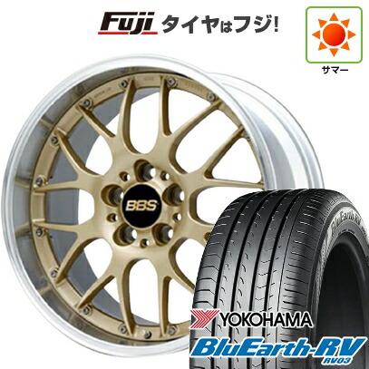 【パンク保証付き】【新品国産車用5穴114.3】 夏タイヤ ホイール4本セット 245/40R20 ヨコハマ ブルーアース RV-03 BBS JAPAN RS-GT 8.5J 20インチ(送料無料)
