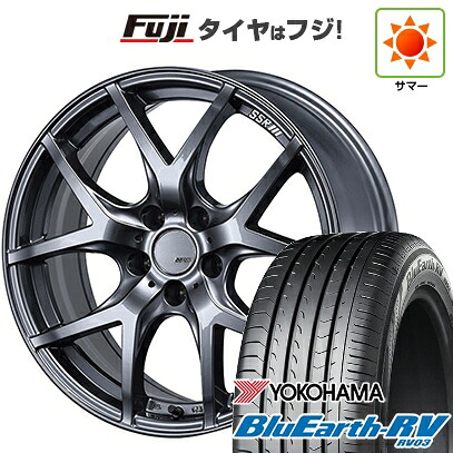 【パンク保証付き】【新品国産車用5穴114.3】 夏タイヤ ホイール4本セット 225/45R18 ヨコハマ ブルーアース RV-03 SSR GT GTV03 グラファイトガンメタ【限定】 8J 18インチ(送料無料)