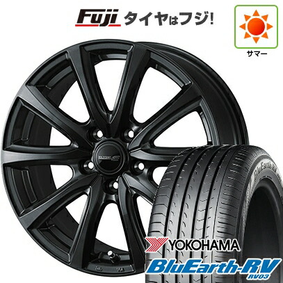 【パンク保証付き】【新品国産車用5穴114.3】 夏タイヤ ホイール4本セット 215/65R16 ヨコハマ ブルーアース RV-03 WEDS ウェッズ エリシア 6.5J 16インチ(送料無料)