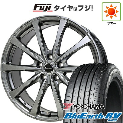 【パンク保証付き】【新品国産車用5穴114.3】 夏タイヤ ホイール4本セット 225/65R17 ヨコハマ ブルーアース RV-03 ホットスタッフ エクシーダー E08 7J 17インチ(送料無料)｜フジコーポレーション