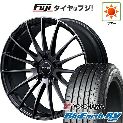 【パンク保証付き】【新品国産車用5穴114.3】 夏タイヤ ホイール4本セット 245/40R20 ヨコハマ ブルーアース RV-03 RAYS レイズ VMF L-01 PREMIUM 8.5J 20インチ(送料無料)
