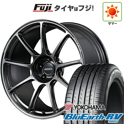 【パンク保証付き】【新品国産車用5穴114.3】 夏タイヤ ホイール4本セット 245/35R20 ヨコハマ ブルーアース RV-03 RAYS レイズ ボルクレーシング GT90 8.5J 20インチ(送料無料)