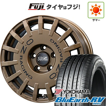 【パンク保証付き】【新品国産車用5穴114.3】 夏タイヤ ホイール4本セット 215/65R16 ヨコハマ ブルーアース RV-03 OZ ラリーレーシング 7J 16インチ(送料無料)|フジコーポレーション