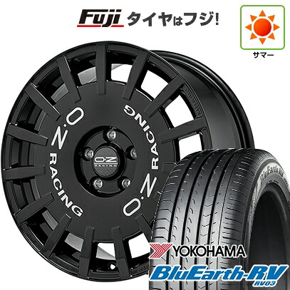 【パンク保証付き】【新品国産車用5穴114.3】 夏タイヤ ホイール4本セット 215/45R18 ヨコハマ ブルーアース RV-03 OZ ラリーレーシング 8J 18インチ(送料無料)