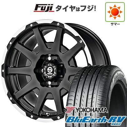 【パンク保証付き】【新品国産車用5穴114.3】 夏タイヤ ホイール4本セット 215/60R17 ヨコハマ ブルーアース RV-03 OZ SPARCO ダカール 7.5J 17インチ(送料無料)|フジコーポレーション