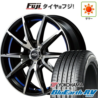 【パンク保証付き】【新品国産車用5穴100】 夏タイヤ ホイール4本セット 205/50R17 ヨコハマ ブルーアース RV-03 MID WHEELS RX-02 7J 17インチ(送料無料)