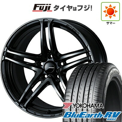 【パンク保証付き】【新品国産車用5穴114.3】 夏タイヤ ホイール4本セット 215/45R18 ヨコハマ ブルーアース RV-03 WEDS ウェッズスポーツ SA-52R 7.5J 18インチ(送料無料)
