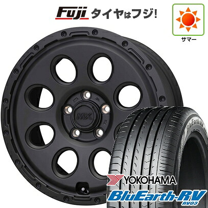 【パンク保証付き】【新品国産車用5穴100】 夏タイヤ ホイール4本セット 195/65R15 ヨコハマ ブルーアース RV-03 ホットスタッフ マッドクロス リーコン 6J 15インチ(送料無料)｜フジコーポレーション