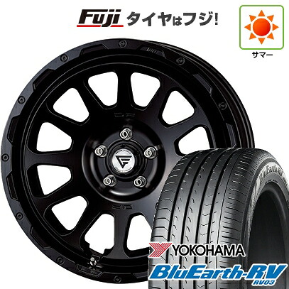【パンク保証付き】【新品国産車用5穴114.3】 夏タイヤ ホイール4本セット 225/55R18 ヨコハマ ブルーアース RV-03 デルタフォース オーバル 8J 18インチ(送料無料)