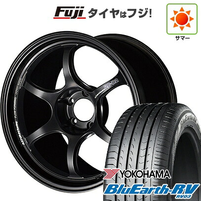 【パンク保証付き】【新品国産車用5穴100】 夏タイヤ ホイール4本セット 225/55R18 ヨコハマ ブルーアース RV-03 ヨコハマ アドバンレーシング RG-D2 8J 18インチ(送料無料)