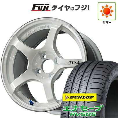 【新品国産車用5穴114.3】 夏タイヤ ホイール4本セット 215/65R16 ダンロップ エナセーブ RV505 ヨコハマ アドバンレーシング TC-4 7J 16インチ(送料無料)