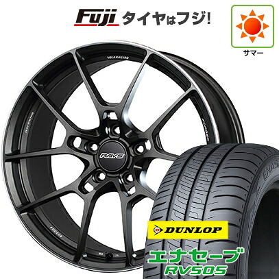 【新品国産車用5穴114.3】 夏タイヤ ホイール4本セット 225/45R19 ダンロップ エナセーブ RV505 RAYS レイズ ボルクレーシング G025 8.5J 19インチ(送料無料)
