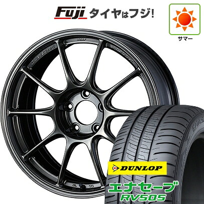【新品国産車用5穴114.3】 夏タイヤ ホイール4本セット 215/45R18 ダンロップ エナセーブ RV505 WEDS ウェッズスポーツ TC-105X 8J 18インチ(送料無料)