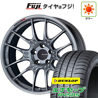 【新品国産車用5穴100】 夏タイヤ ホイール4本セット 245/45R19 ダンロップ エナセーブ RV505 ENKEI エンケイ Racing GTC02 7.5J 19インチ(送料無料)