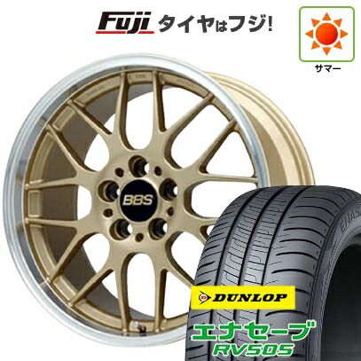 【新品国産車用5穴114.3】 夏タイヤ ホイール4本セット 215/50R17 ダンロップ エナセーブ RV505 BBS JAPAN RG-R 7J 17インチ(送料無料)