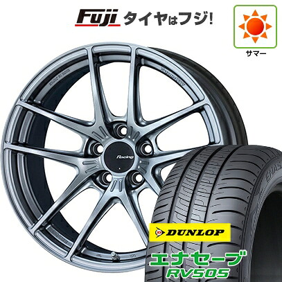 【新品国産車用5穴114.3】 夏タイヤ ホイール4本セット 245/40R19 ダンロップ エナセーブ RV505 ENKEI エンケイ Racing NVR5 8.5J 19インチ(送料無料)
