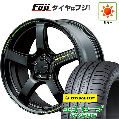 【新品国産車用5穴114.3】 夏タイヤ ホイール4本セット 215/55R17 ダンロップ エナセーブ RV505 MID WHEELS MID RACING R50 タイプS 7J 17インチ(送料無料)｜フジコーポレーション 87,175円