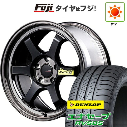 【新品国産車用5穴114.3】 夏タイヤ ホイール4本セット 225/60R17 ダンロップ エナセーブ RV505 MID WHEELS MID RACING R06 7.5J 17インチ(送料無料)