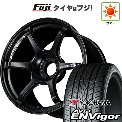 【新品国産車用5穴100】 夏タイヤ ホイール4本セット 225/55R18 ヨコハマ エイビッド エンビガーS321 ヨコハマ アドバンレーシング RG-4 8J 18インチ(送料無料)