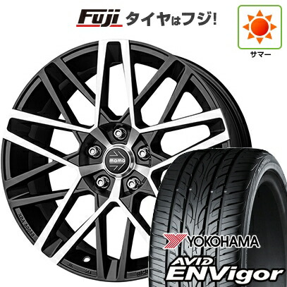 【新品国産車用5穴114.3】 夏タイヤ ホイール4本セット 225/50R18 ヨコハマ エイビッド エンビガーS321 モモ アベンジャー 8J 18インチ(送料無料)
